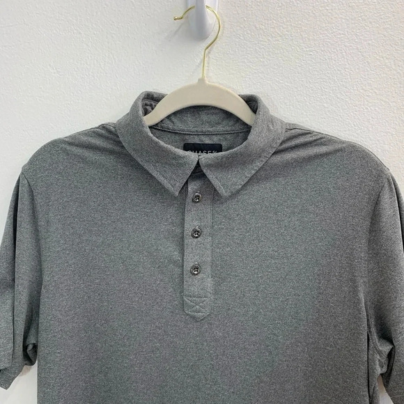 Chase 54 Polo Shirt Men Medium Gray Golf  Work Casual‎ K39 - Picture 3 of 8